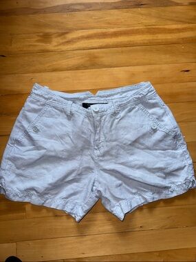 Calvin Klein Jeans Light Blue Women's Linen-Blend Shorts Size 2